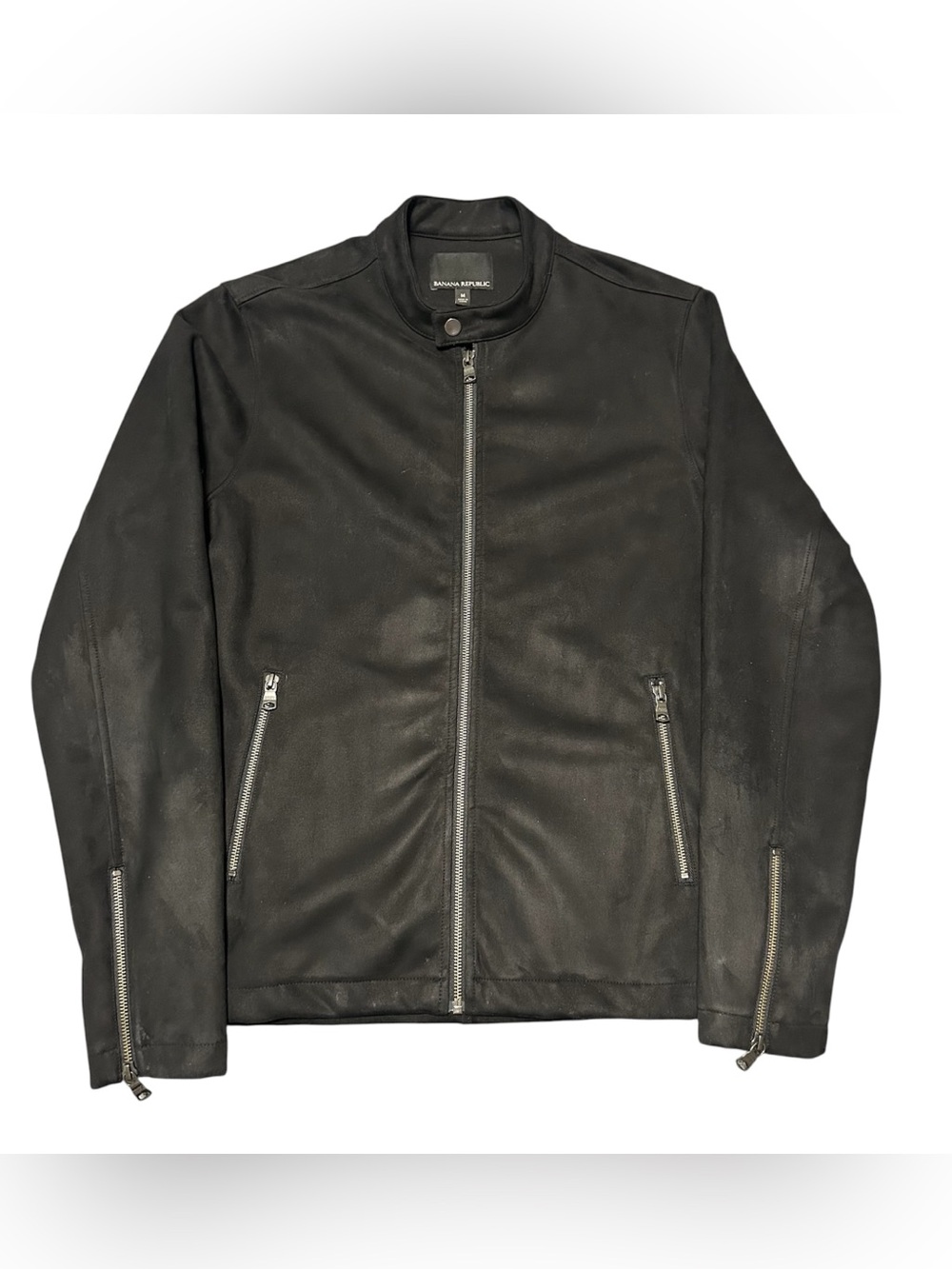 Banana Republic Suede Leather Racer Jacket